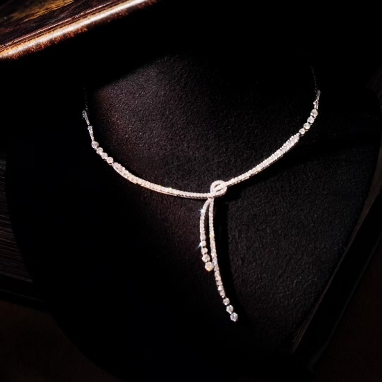 14k Gold 1.46 Ct Natural H Diamond Necklace