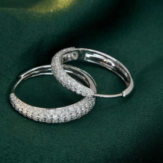 14k Gold 0.66 Ct Natural H Diamond Earrings