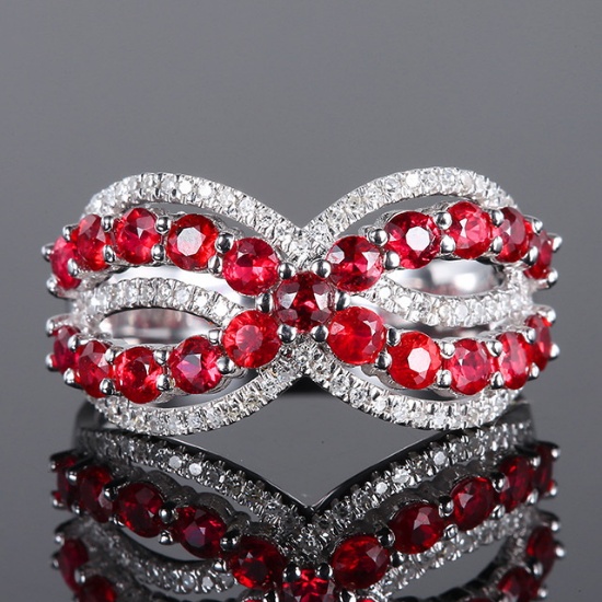 14k Gold 1.59 Ctw Natural Ruby & Diamond Ring