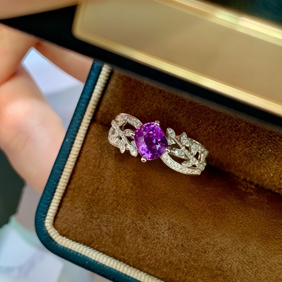 14k Gold 1.53 Ctw Natural Sapphire & Diamond Ring