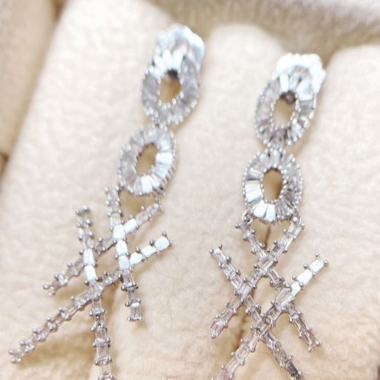 14k Gold 0.55 Ct Natural H Diamond Earrings