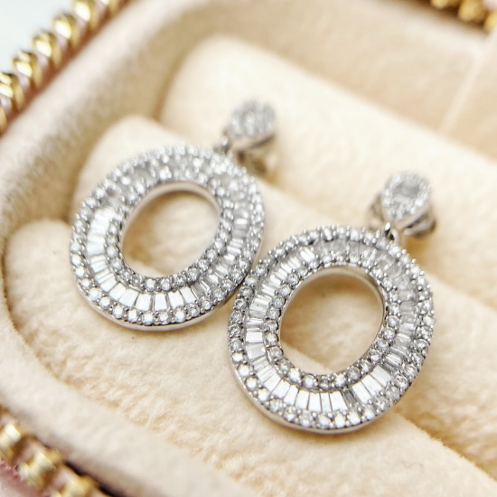 14k Gold 0.83 Ctw Natural H Diamond Earrings
