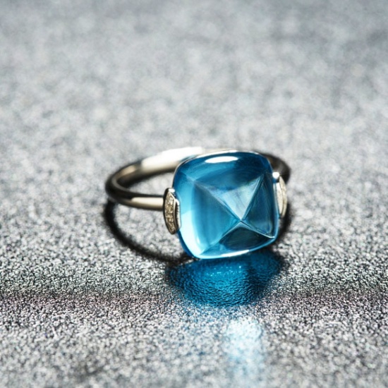 14k Gold 8.29 Ct Natural Topaz & Diamond Ring