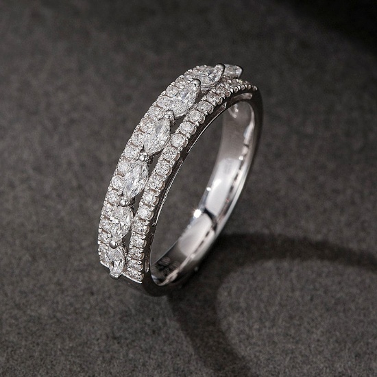 14k Gold 0.55 Ct Natural H Diamond Ring