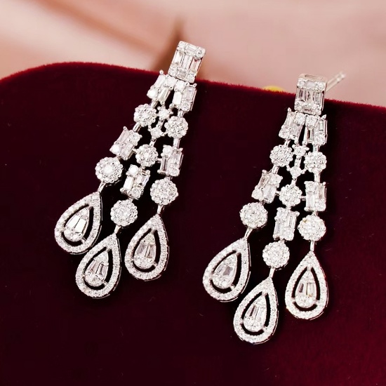 14k Gold 1.4 Ct Natural H Diamond Earrings