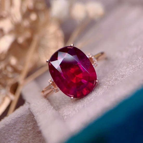 14k Gold 5.3 Ct Natural Tourmaline & Diamond Ring