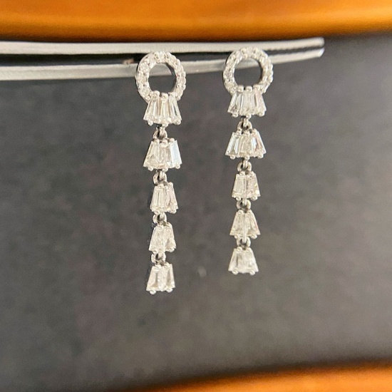 14k Gold 1.2 Ct Natural H Diamond Earrings