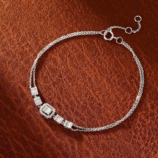 14k Gold 0.20 Ctw Natural H Diamond Bracelet