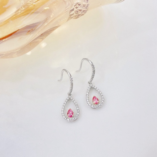 14k Gold 0.36 Ctw Natural Pink Diamond & Diamond Earrings