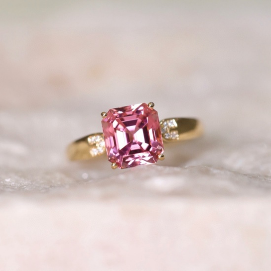 14k Gold 2.85 Ctw Natural Tourmaline & Diamond Ring