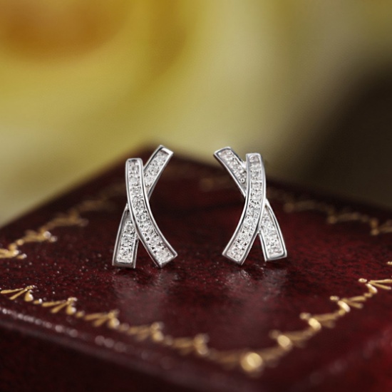 14k Gold 0.12 Ct Natural H Diamond Earrings