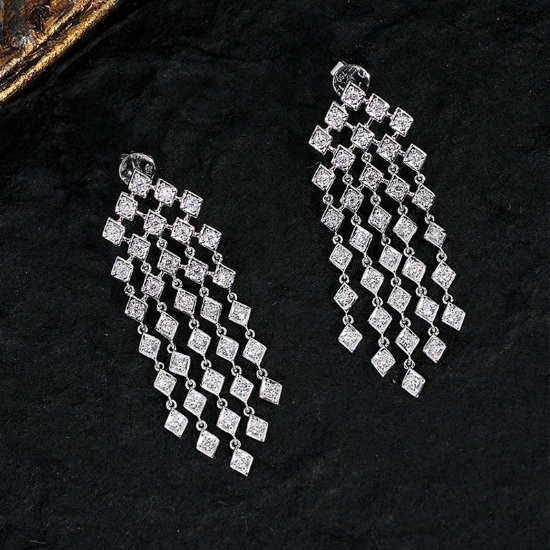 14k Gold 1.35 Ct Natural H Diamond Earrings