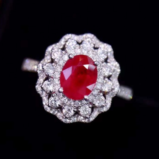14k Gold 2.10 Ctw Natural Ruby & Diamond Ring