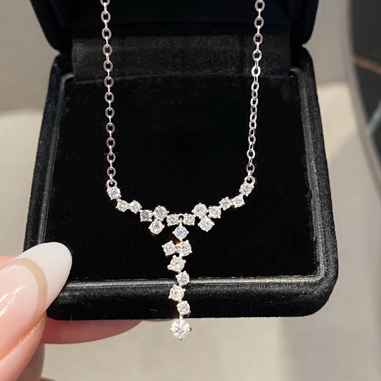 14k Gold 0.7 Ct Natural H Diamond Necklace