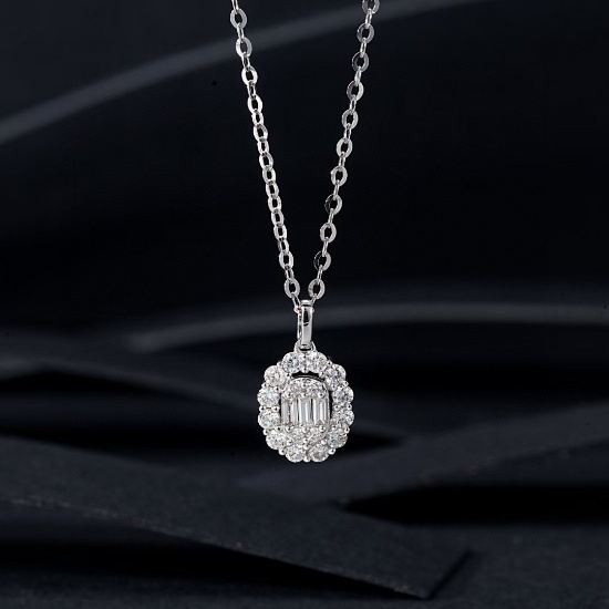 14k Gold 0.30 Ctw Natural H Diamond Pendant( Without Chain )