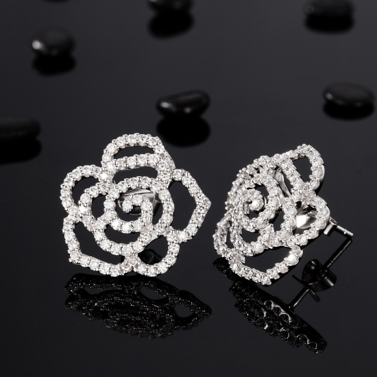 14k Gold 1.04 Ct Natural H Diamond Earrings