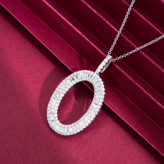 14k Gold 1.22 Ctw Natural H Diamond Necklace