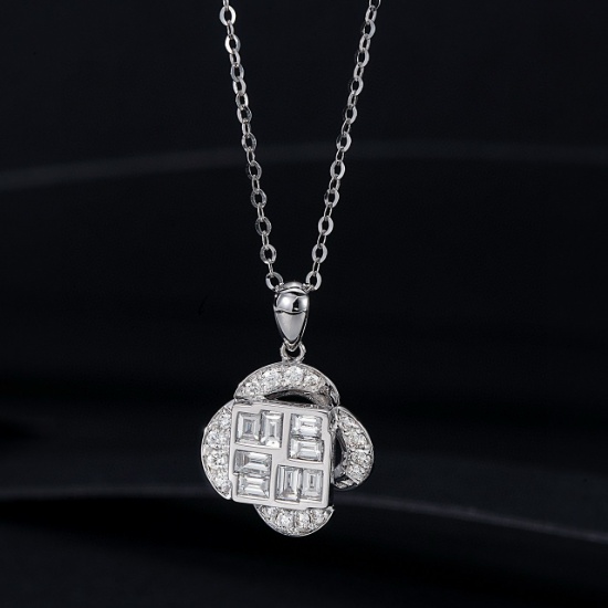 14k Gold 0.64 Ctw Natural H Diamond Pendant( Without Chain )