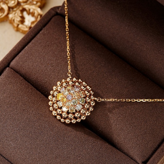14k Gold 0.82 Ct Natural Color Diamond Necklace
