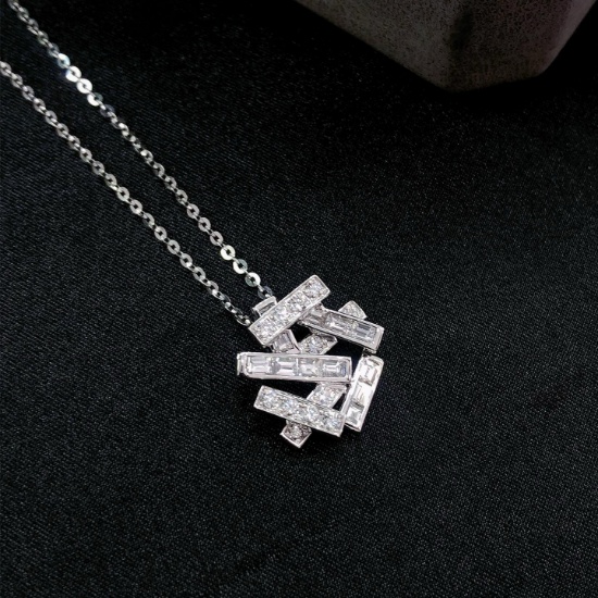 14k Gold 0.92 Ctw Natural H Diamond Pendant( Without Chain )