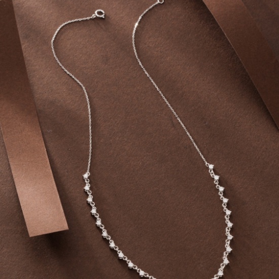 14k Gold 1.12 Ct Natural H Diamond Necklace
