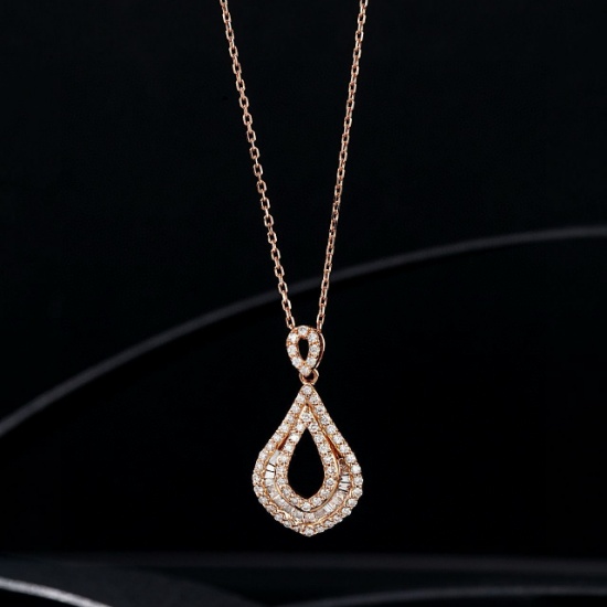 14k Gold 0.38 Ctw Natural H Diamond Pendant( Without Chain )