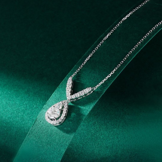 14k Gold 0.76 Ctw Natural H Diamond Pendant( Without Chain )