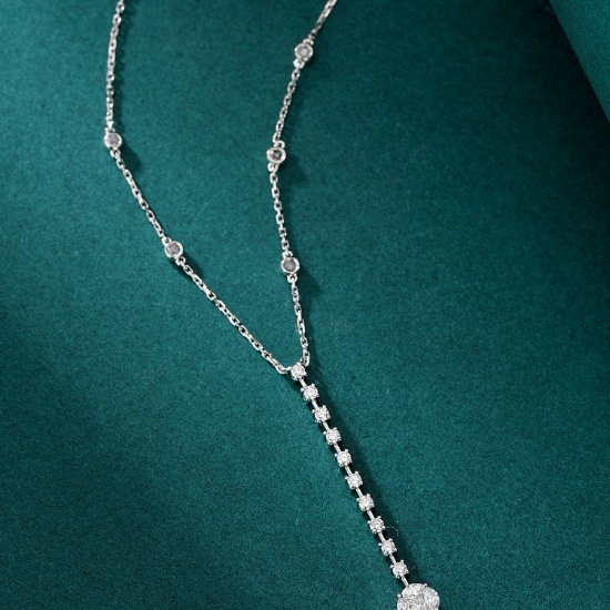 14k Gold 0.60 Ctw Natural H Diamond Necklace