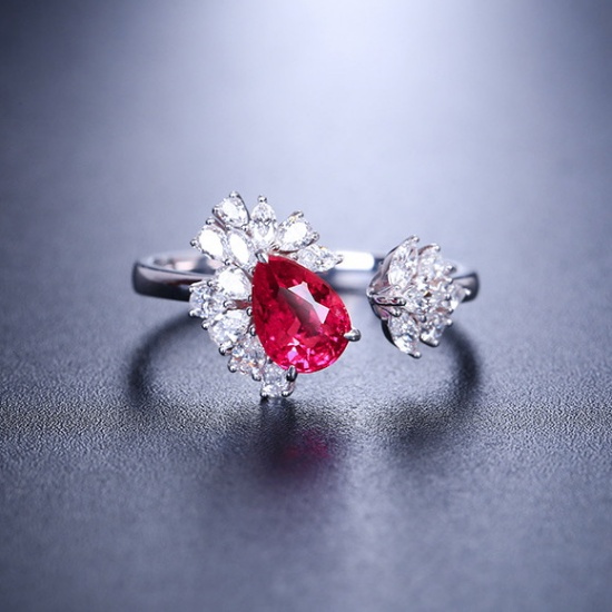 14k Gold 1.56 Ctw Natural Ruby & Diamond Ring