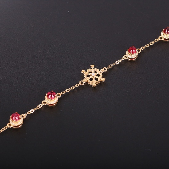 14k Gold 1.2 Ctw Natural Spinel & Diamond Bracelet