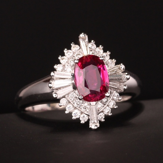 14k Gold 1.76 Ctw Natural Ruby & Diamond Ring