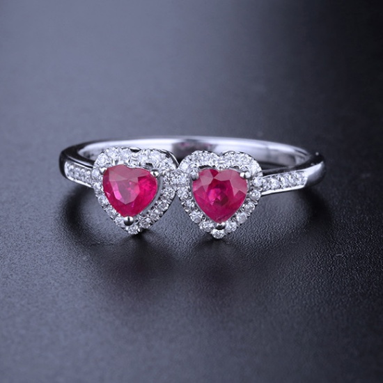 14k Gold 0.64 Ctw Natural Ruby & Diamond Ring