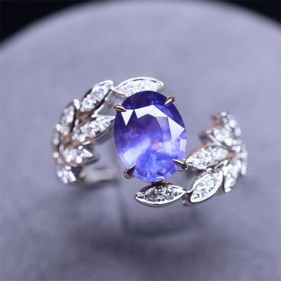 14k Gold 1.38 Ctw Natural Sapphire & Diamond Ring