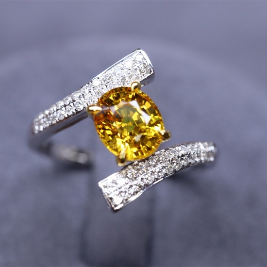 14k Gold 1.45 Ctw Natural Sapphire & Diamond Ring