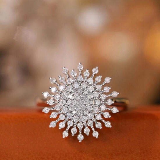 14k Gold 0.6 Ct Natural H Diamond Ring