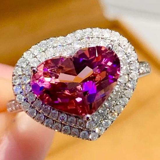 14k Gold 2.4 Ct Natural Tourmaline & Diamond Ring