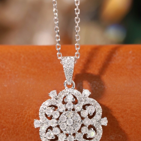 14k Gold 0.60 Ct Natural H Diamond Necklace