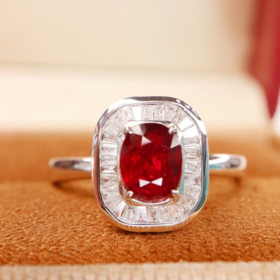 14k Gold 1.56 Ctw Natural Ruby & Diamond Ring/pendant( Without Chain )
