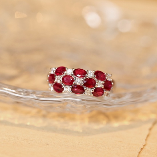 14k Gold 2.35 Ctw Natural Ruby & Diamond Ring