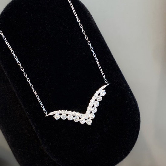 14k Gold 0.53 Ct Natural H Diamond Necklace