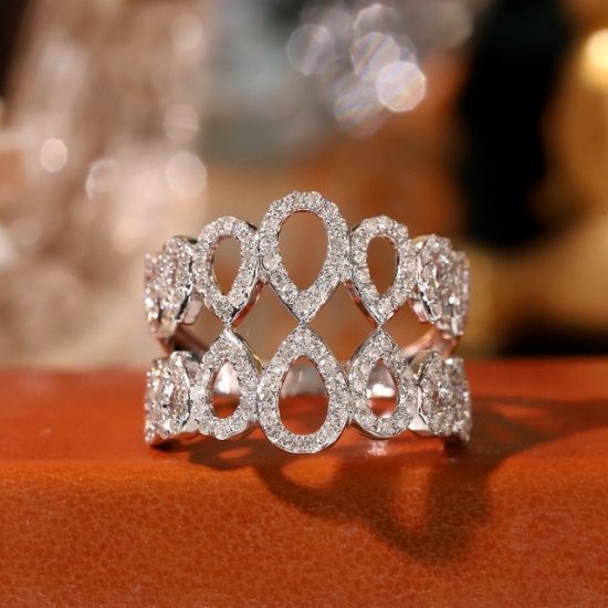 14k Gold 0.88 Ct Natural H Diamond Ring
