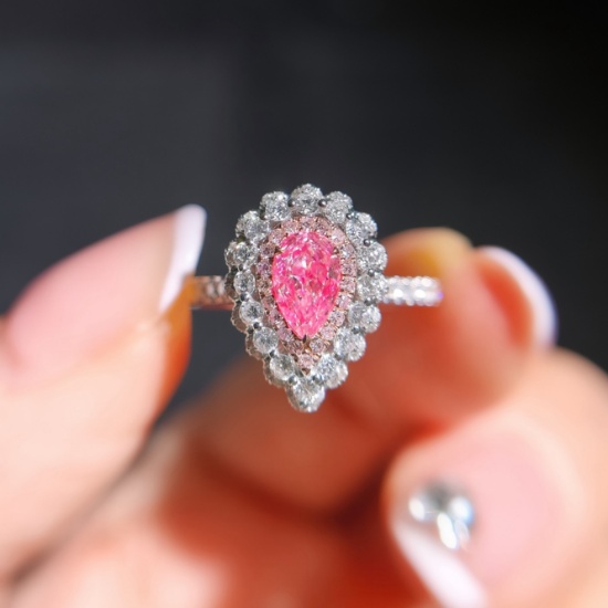 14k Gold 1.00 Ctw Natural Pink Diamond & Diamond Ring/pendant( Without Chain )