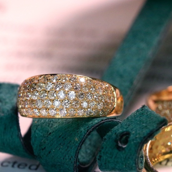 14k Gold 1.3 Ct Natural H Diamond Ring
