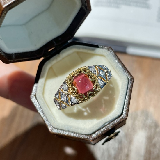 14k Gold 1.3 Ct Natural Tourmaline & Diamond Ring