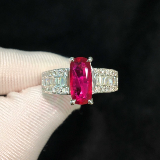 14k Gold 2.37 Ctw Natural Ruby & Diamond Ring