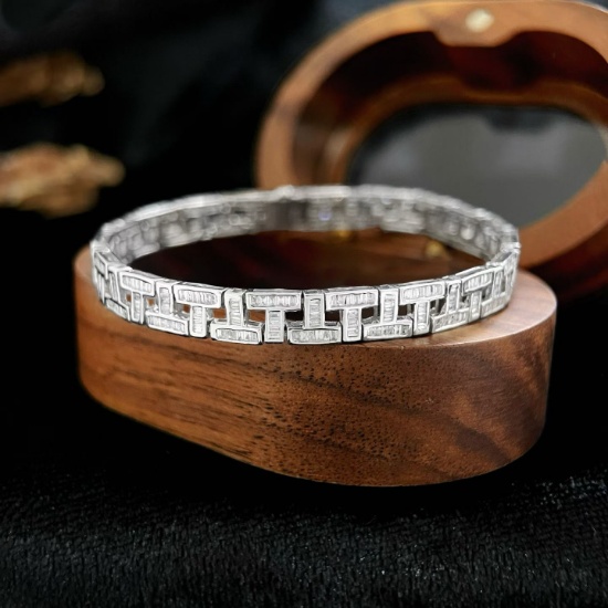14k Gold 2.5 Ct Natural H Diamond Bracelet