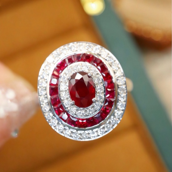 14k Gold 2.05 Ctw Natural Ruby & Ruby Ring