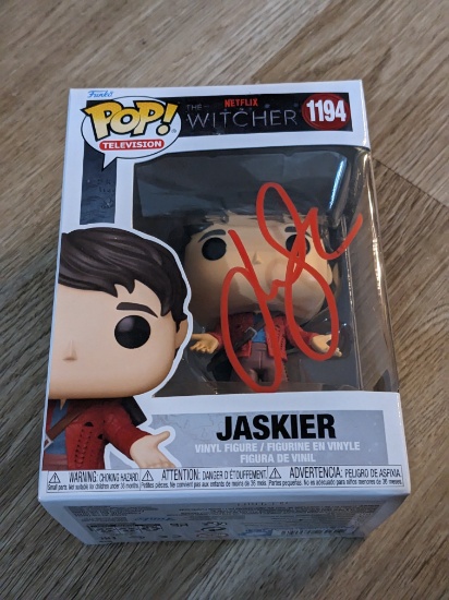 Joey Batey signed Jaskier Funko Pop figure with coa