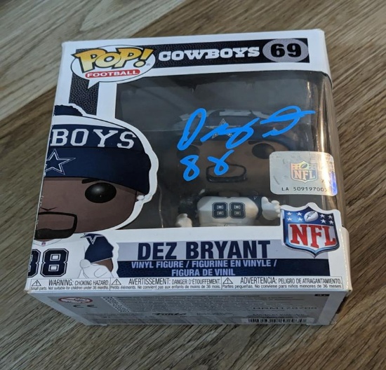 Dez Bryant signed funko pop figure with coa