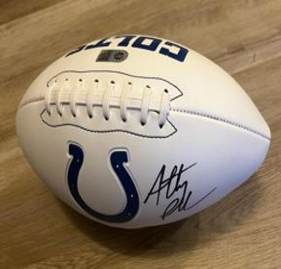 Anthony Richardson signed colts football with coa